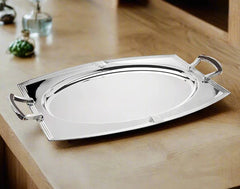 Art Deco Mirrored Oval Tray