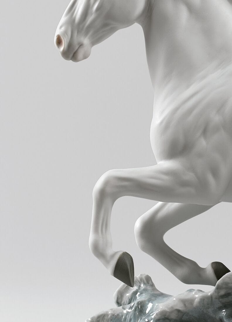 Riding Her Horse On The Seashore Horse & Woman Figurine