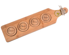 Cheers! Beer Flight - Tasting Paddle With Coasters
