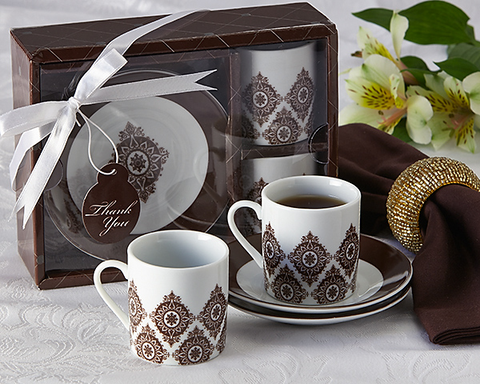 Moroccan Flair Espresso Coffee Cup Set Favor | Minimum Order 12pc