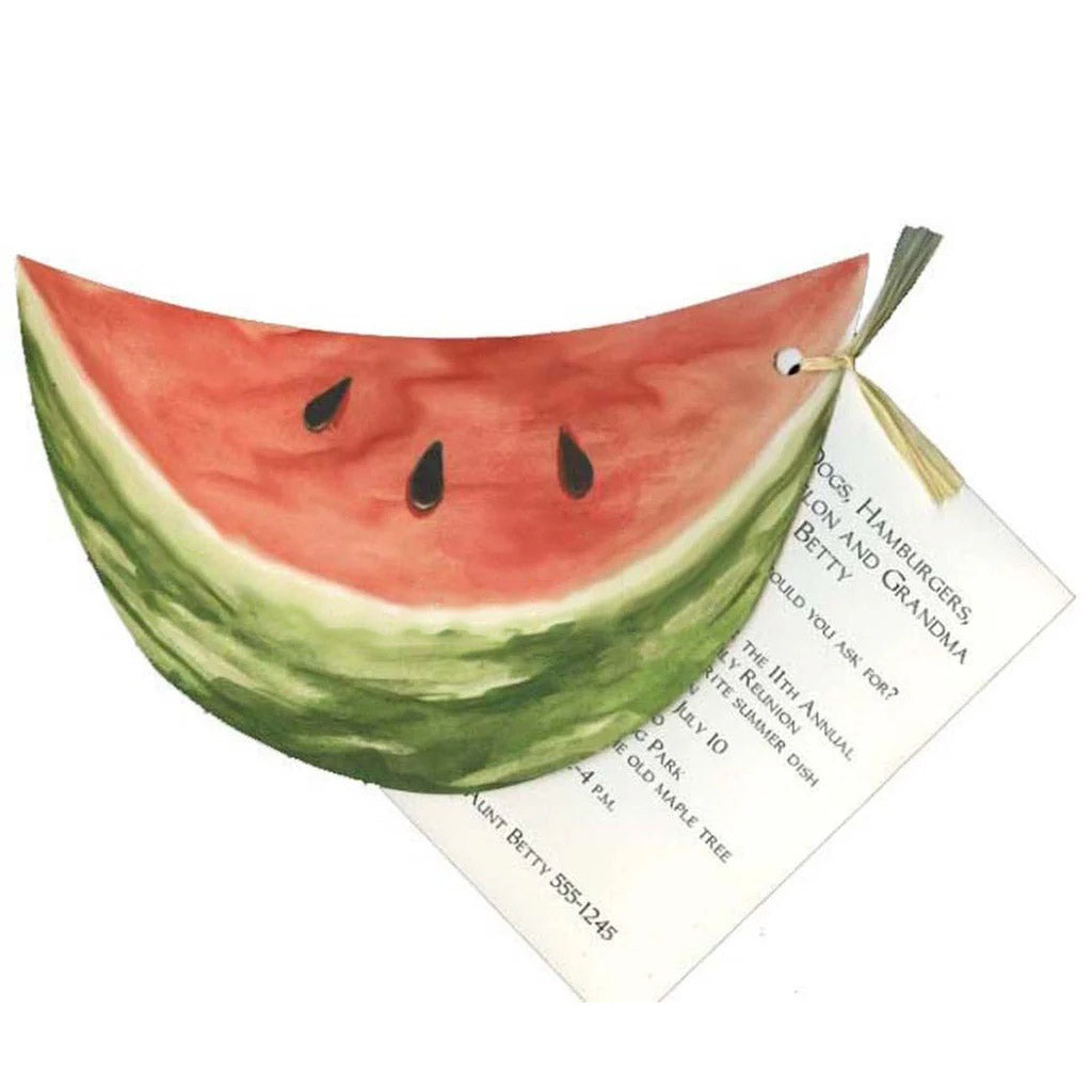 Watermelon With Green Raffia Invitation Cards (Set Of 60)