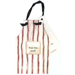 Red and White Appron With Black Ribbon Tag Invitation Cards (Set Of 60)