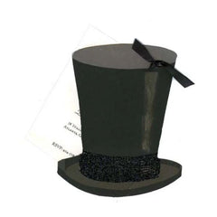 Top Hat With Black Ribbon Tag Invitation Cards (Set Of 60)
