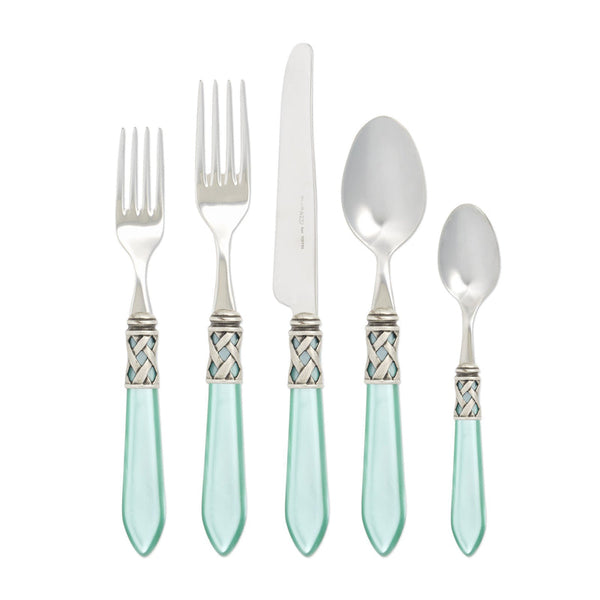 Aladdin Antique Five-Piece Place Setting, Aqua