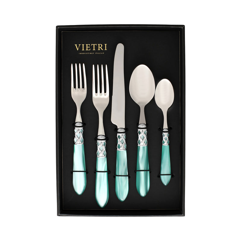 Aladdin Brilliant Aqua Five-piece Place Setting – Set Of 4