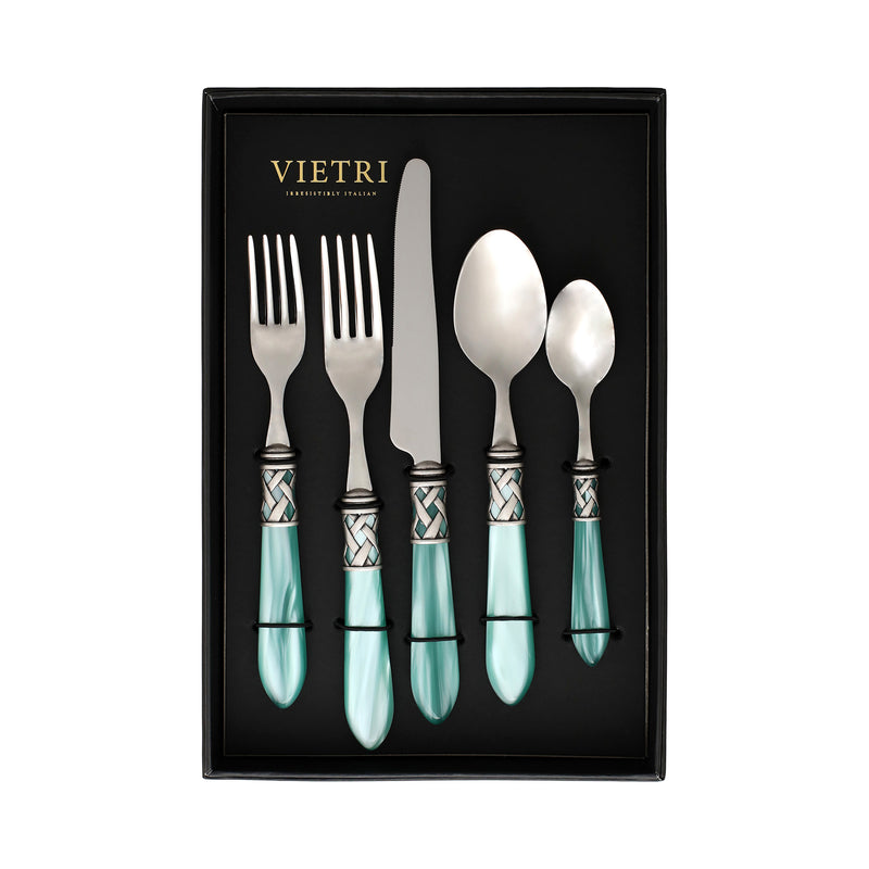 Aladdin Antique Aqua Five-piece Place Setting – Set Of 4