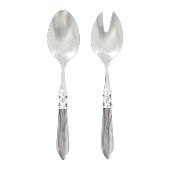 Aladdin Brilliant Salad Server Set, Light Gray