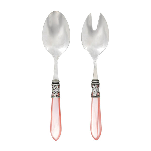 Aladdin Antique Salad Server Set, Light Pink