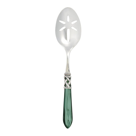 Aladdin Antique Slotted Serving Spoon, Green
