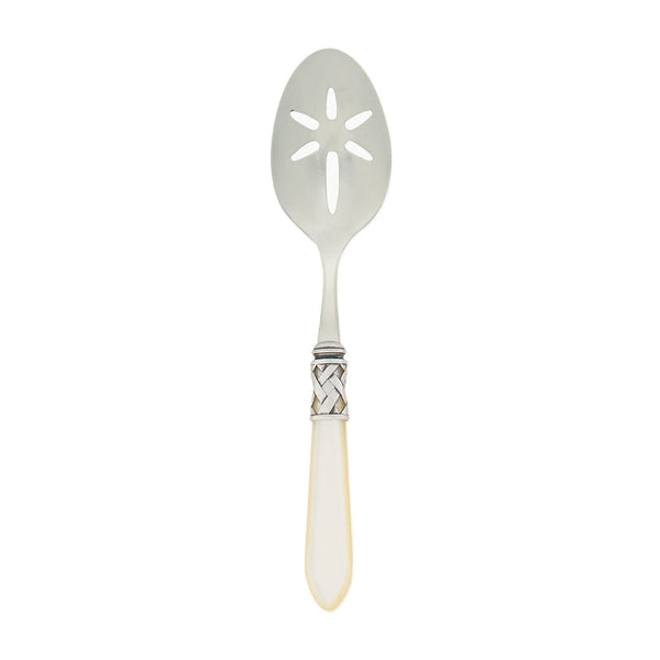Aladdin Antique Slotted Serving Spoon, Ivory