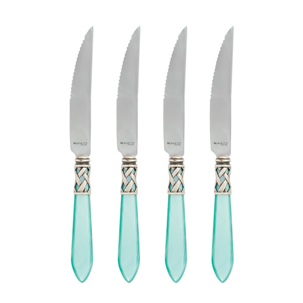 Aladdin Antique Steak Knives - Set Of 4, Aqua