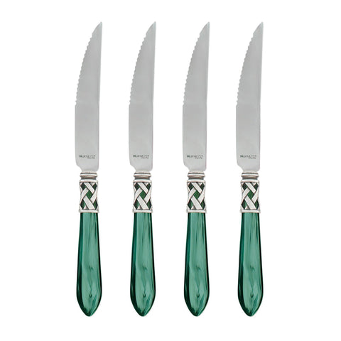 Aladdin Antique Steak Knives - Set Of 4, Green