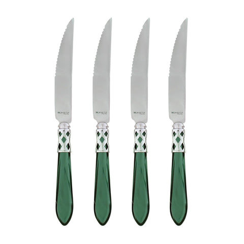 Aladdin Brilliant Steak Knives - Set Of 4, Green
