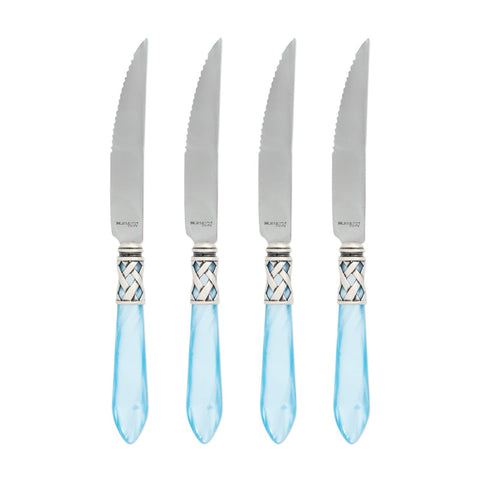 Aladdin Antique Steak Knives - Set Of 4, Light Blue