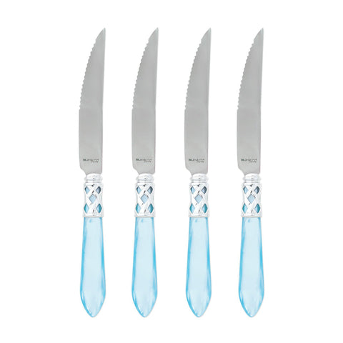 Aladdin Brilliant Steak Knives - Set Of 4, Light Blue