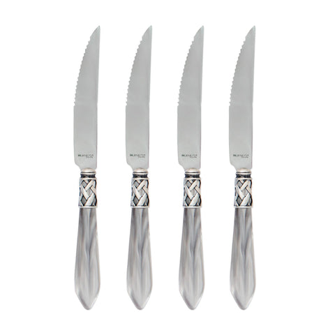 Aladdin Antique Steak Knives - Set Of 4, Light Gray