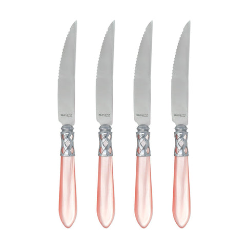 Aladdin Brilliant Steak Knives - Set Of 4, Light Pink