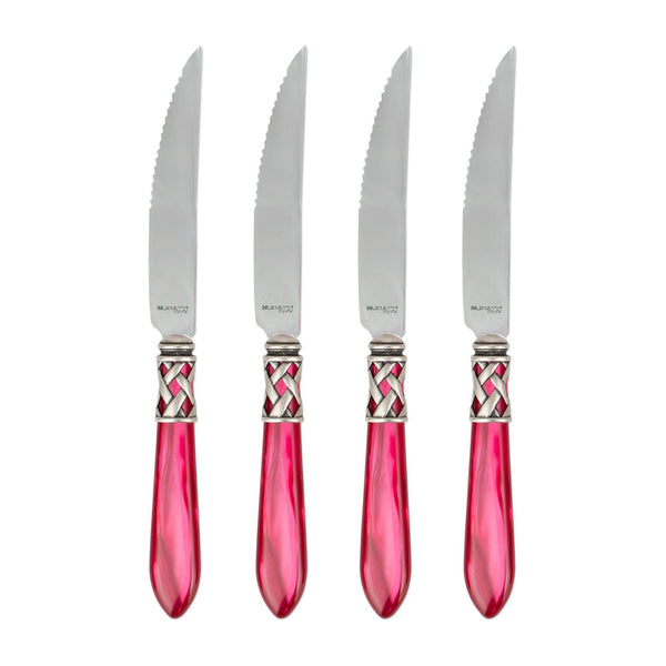Aladdin Antique Steak Knives - Set Of 4, Raspberry