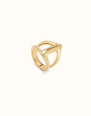 18K Gold Plated 18K Gold Alloy Ring With Stingray Structure