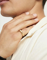 Geometric Ring Plated In 18K Gold