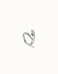 Sterling Silver Plated Alloy Ring In The Shape Of A Tube
