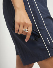 Sterling Silver Plated Alloy Ring In The Shape Of A Tube