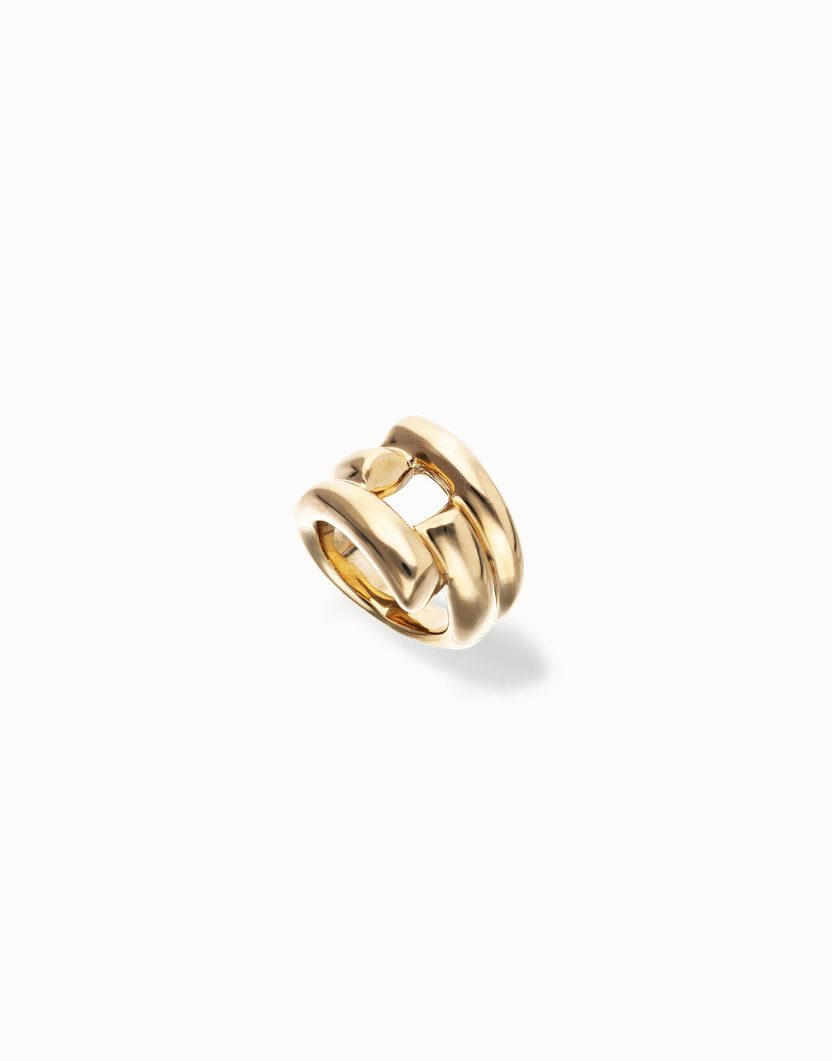 Sterling Silver Plated Alloy Ring In The Shape Of A Tube