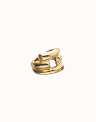 Sterling Silver Plated Alloy Ring In The Shape Of A Tube