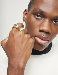 Sterling Silver Plated Alloy Ring In The Shape Of A Tube