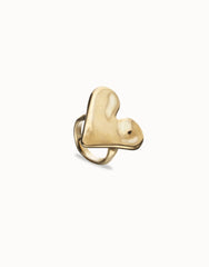 18K Gold Plated Heart Shaped Ring