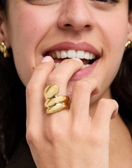 Ring Essentia Rounded Spiral Ring - Gold