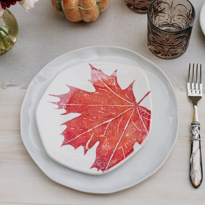 Autunno Maple Leaf Salad Plate