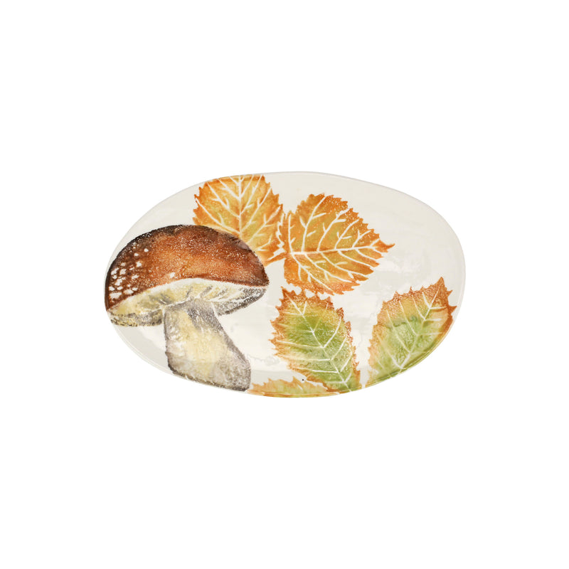 Autunno Mushroom Small Oval Platter