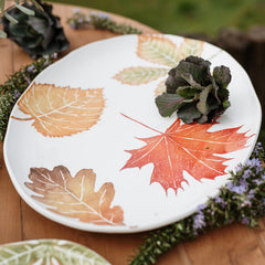 Autunno Assorted Leaves Large Oval Platter