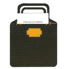 Alligator Hand Bag With Tag Invitation Cards (Set Of 60)