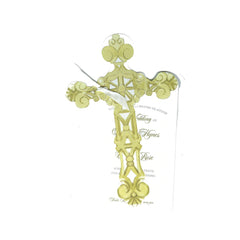 Ornate Cross With Ribbon and Tag Invitation Cards (Set Of 60)