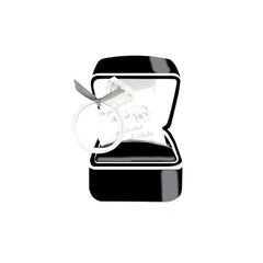 Wedding Ring With Ribbon and Tag Invitation Cards With Glitter (Set Of 60)