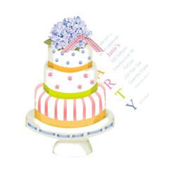 Happy Everything With Checkered Ribbon and Tag Invitation Cards With Glitter (Set Of 60)