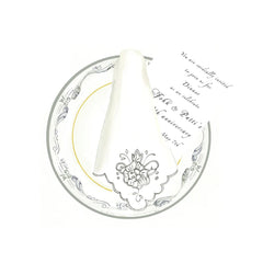 Vintage Plate With Tag No Ribbon Invitation Cards With Glitter (Set Of 60)