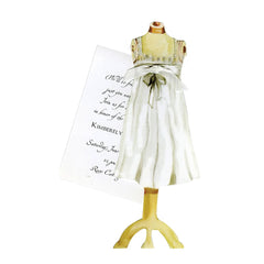 Dress With White Ribbon and Tag Invitation Cards (Set Of 60)