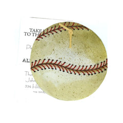 Baseball With Natural Raffia and Tag Invitation Cards (Set Of 60)