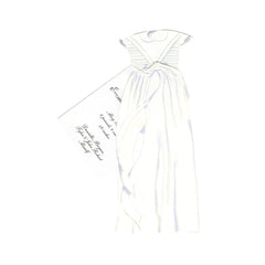 Christening Gown With Ribbon and Tag Invitation Cards (Set Of 60)
