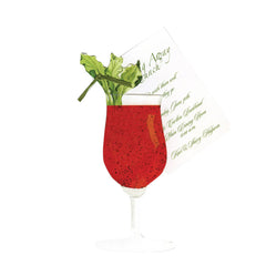 Bloody Mary W/Celery With Ribbon and Tag Invitation Cards (Set Of 60)