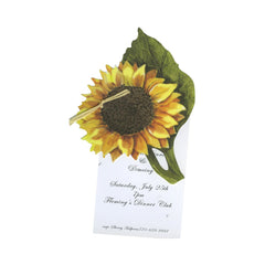 Sunflowers With Ribbon and Tag Invitation Cards (Set Of 60)