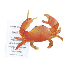 Crab With Ribbon and Tag Invitation Cards (Set Of 60)
