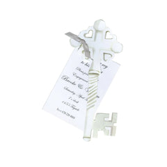 Key to My Heart With Ribbon Tag Invitation Cards With Glitter (Set Of 60)