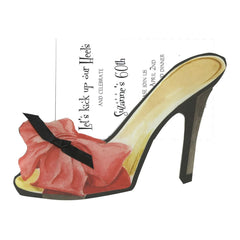 Red Shoe With Ribbon and Tag Invitation Cards (Set Of 60)