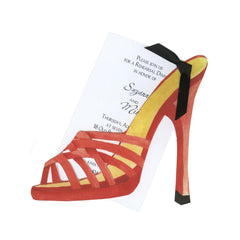 Strapped Red High Heel With Ribbon and Tag Invitation Cards (Set Of 60)