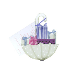 It's Raining Gifts With Ribbon and Tag Invitation Cards (Set Of 60)