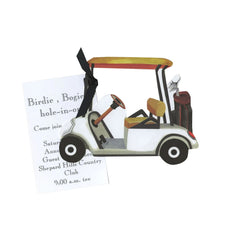 Golf Cart With Ribbon and Tag Invitation Cards (Set Of 60)